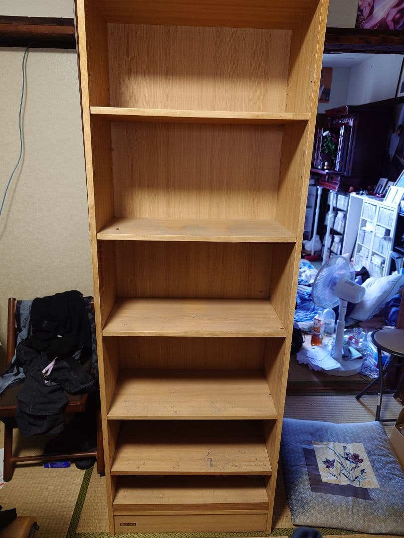 ナチュラルウッド 6段本棚