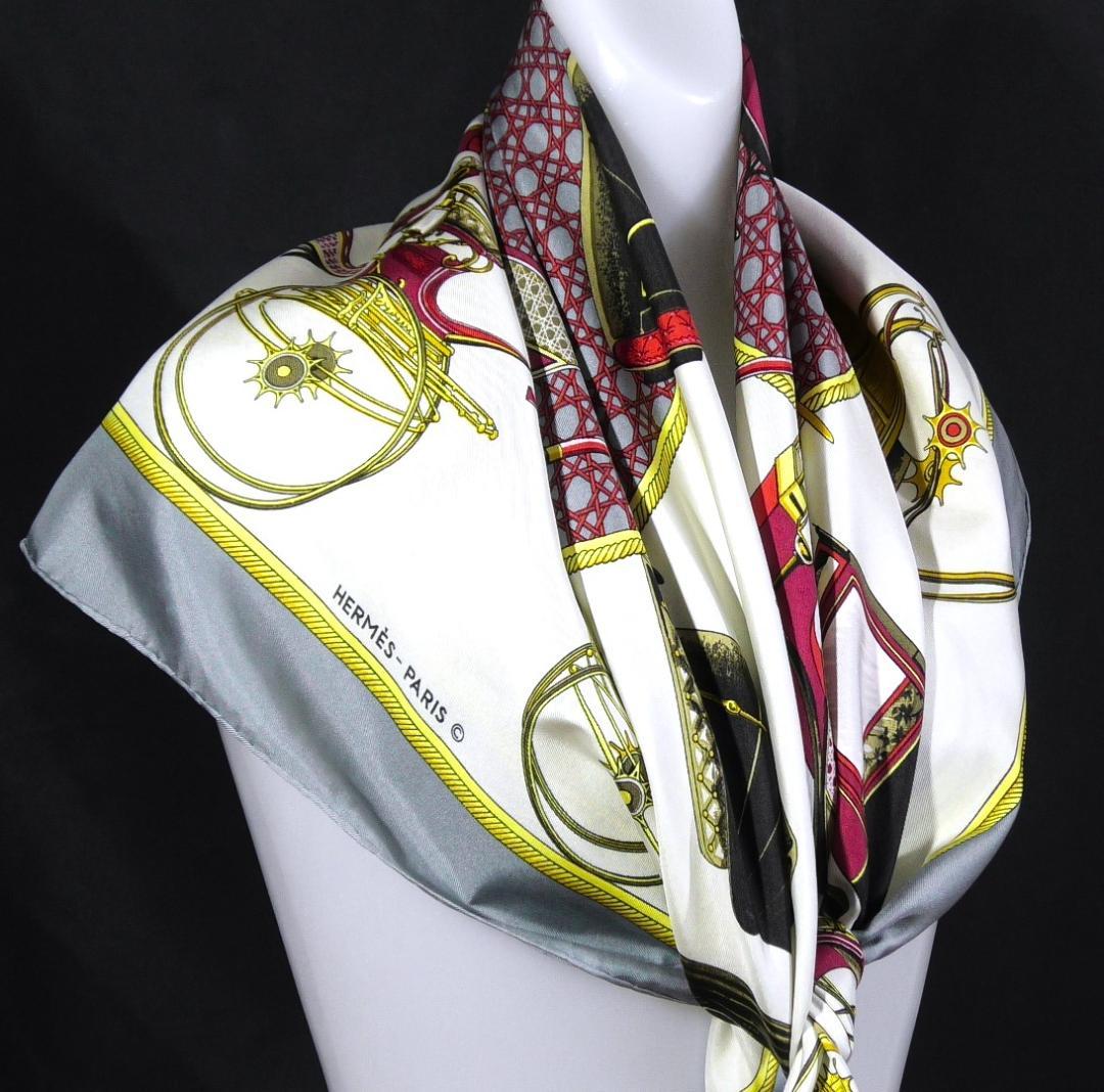 HERMES エルメス　大判スカーフ　カレ90　 D466