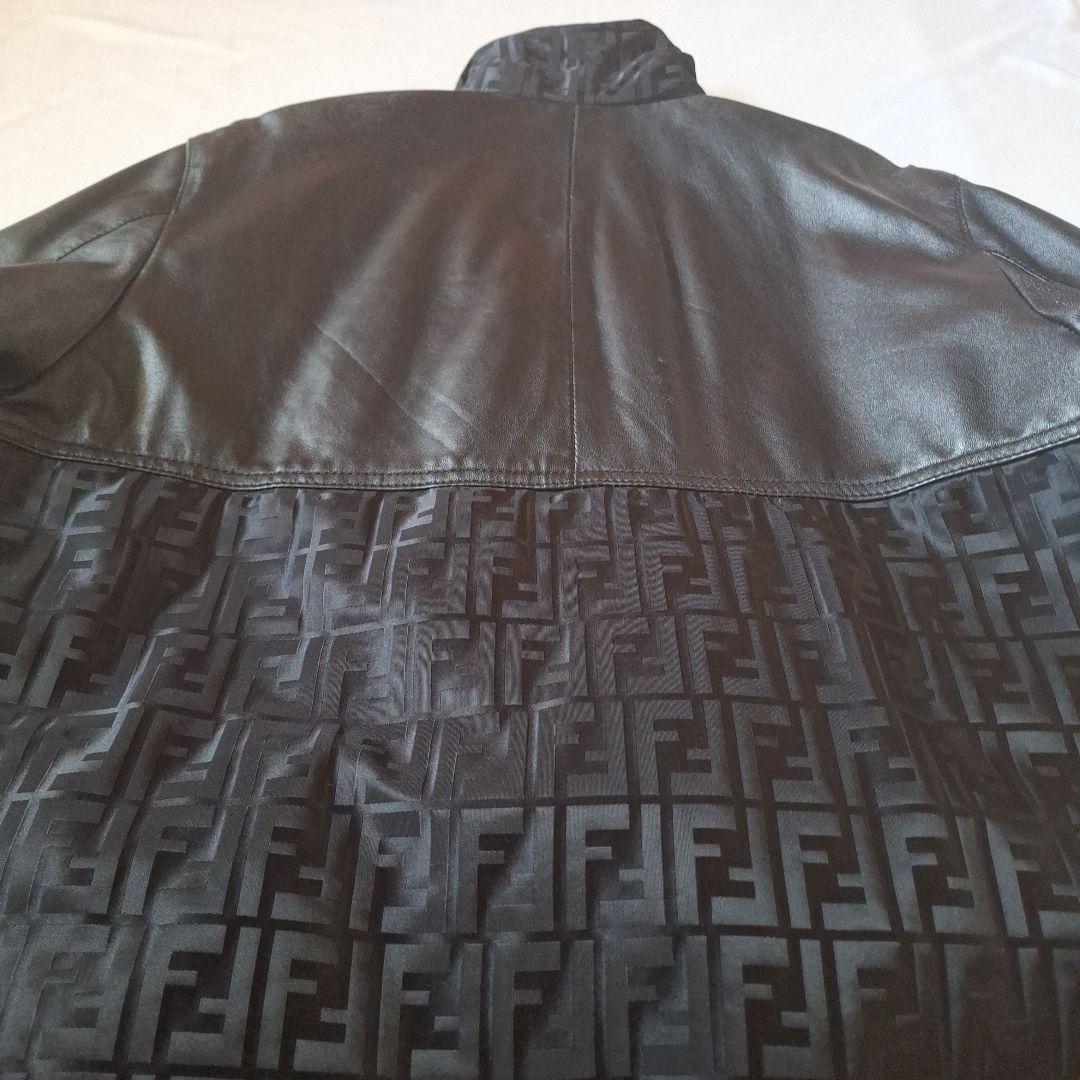 FENDI レザー ジャケット 38 ブラック