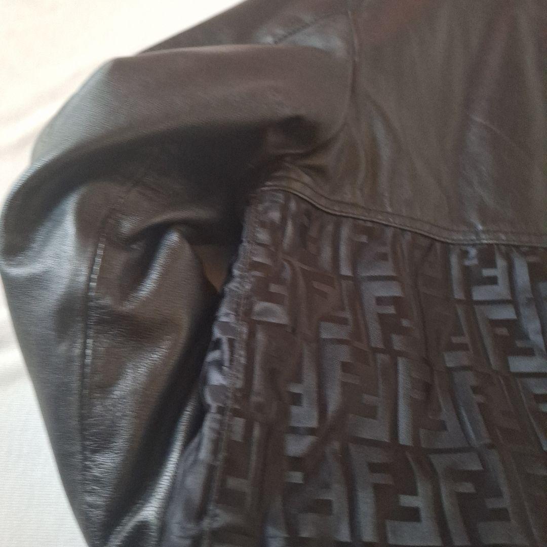 FENDI レザー ジャケット 38 ブラック