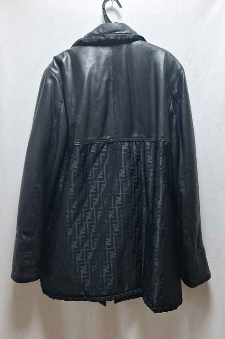 FENDI レザー ジャケット 38 ブラック