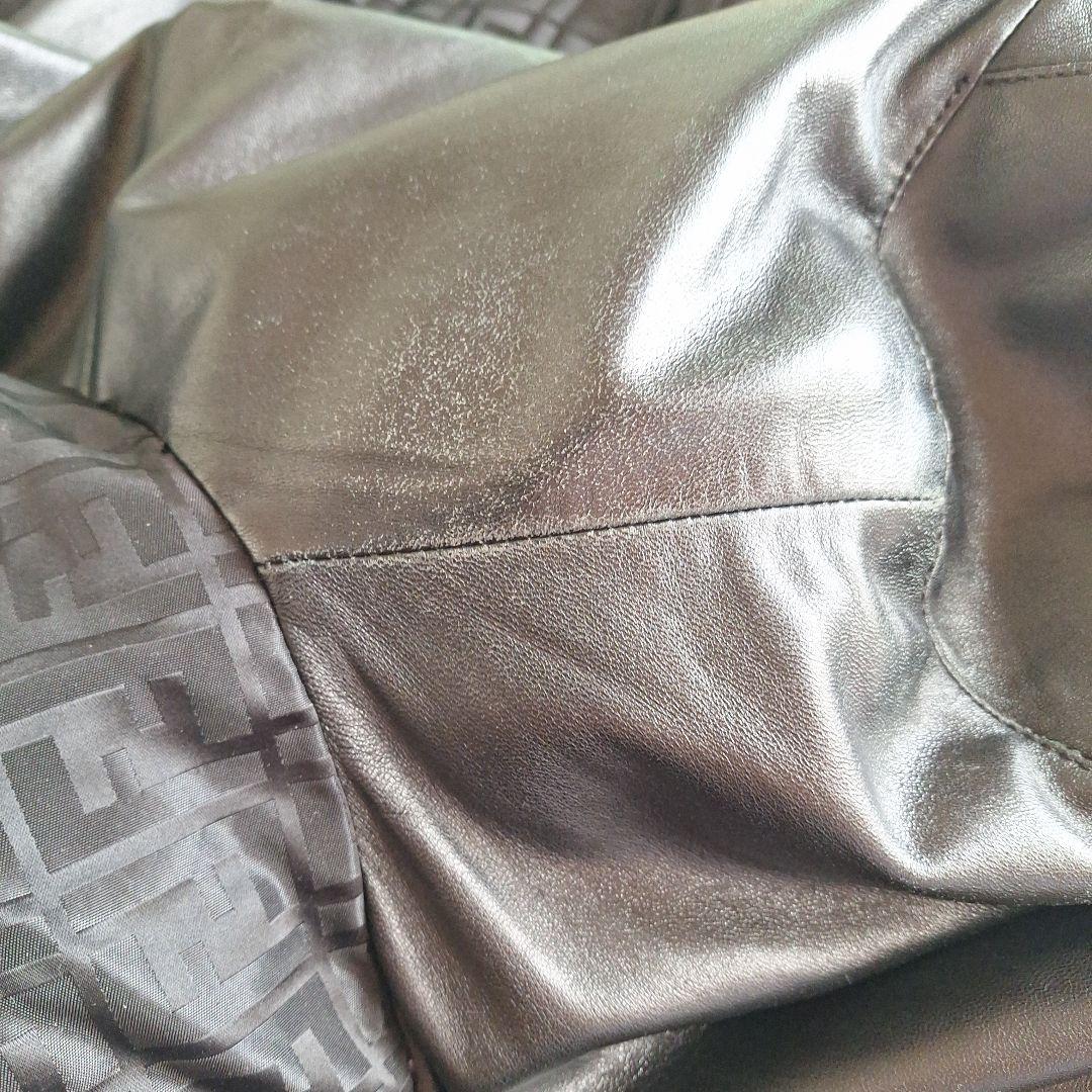 FENDI レザー ジャケット 38 ブラック