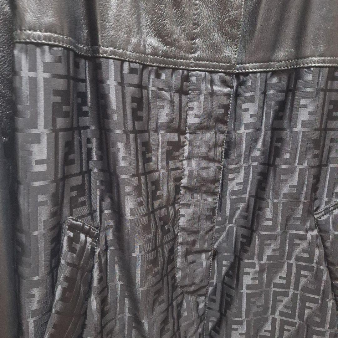 FENDI レザー ジャケット 38 ブラック