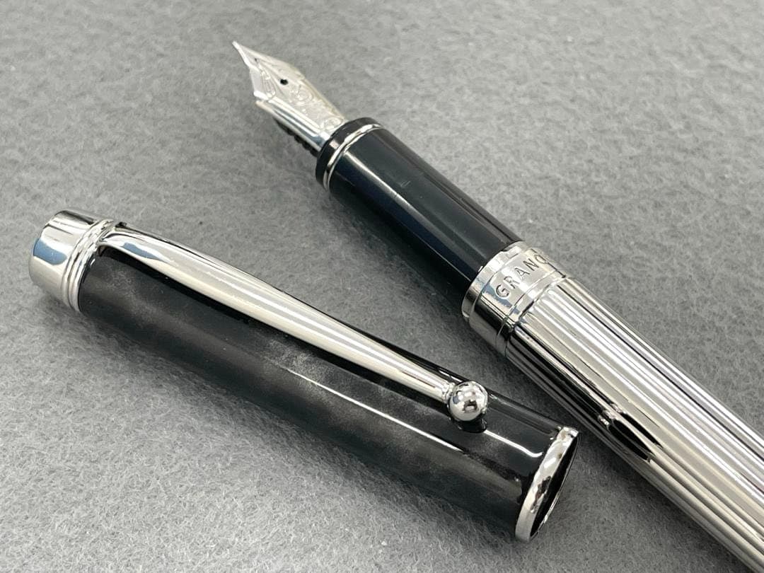 【美品】 PILOT 万年筆 グランセ ロジウム ブラックマーブル 14K F