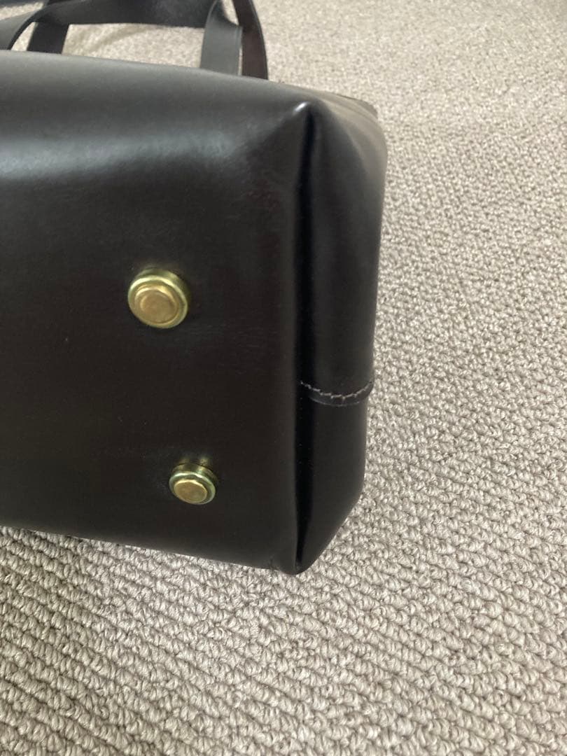 【新品同等】英国製 CROOTS ブライドルレザー トートバッグ ダークブラウン