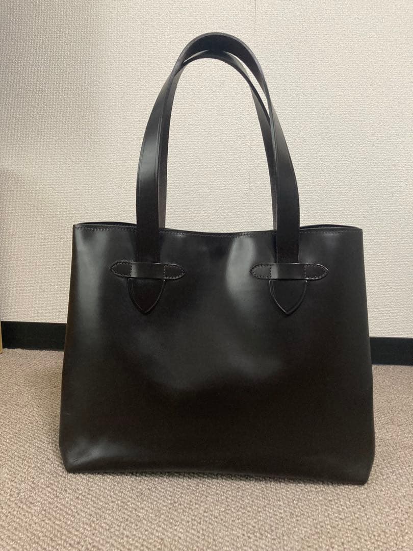 【新品同等】英国製 CROOTS ブライドルレザー トートバッグ ダークブラウン