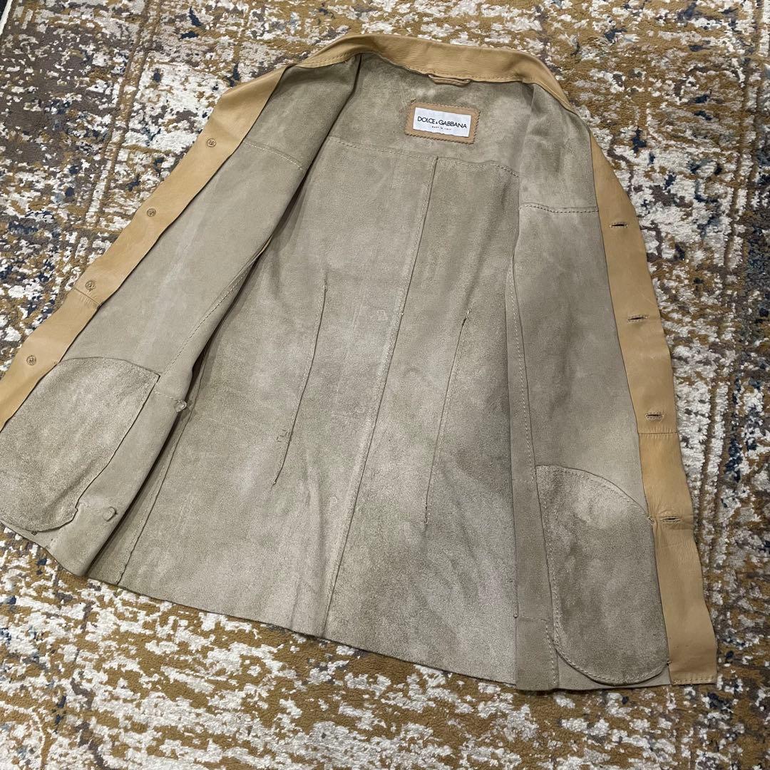 90s Dolce & Gabbana　Nappa Leather Jacket