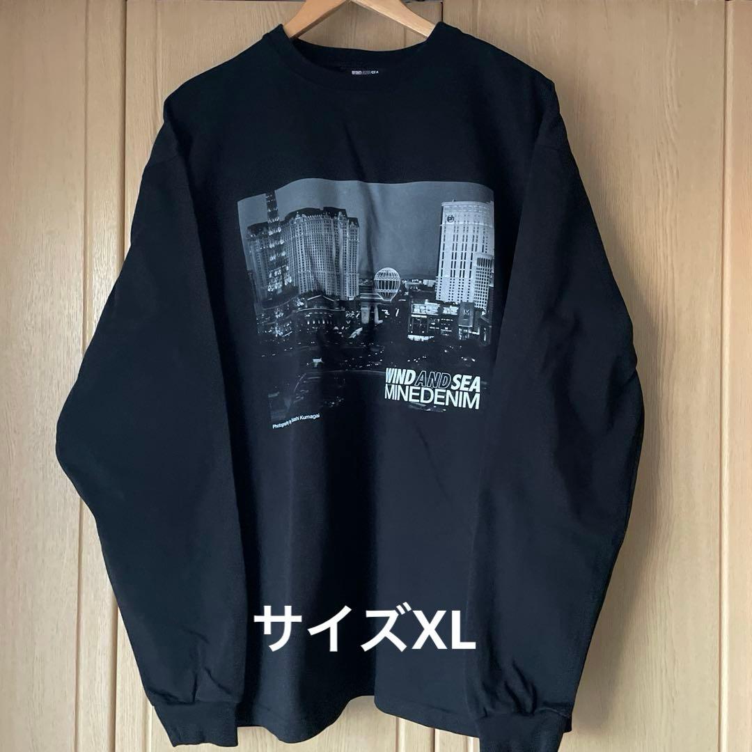 MINEDENIM×WIND AND SEA ブラック長袖カットソー