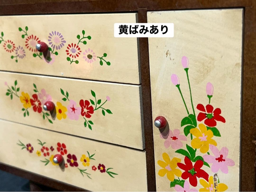 希少 花柄 小物入れ 昭和レトロ 当時物　　インテリア レトロポップ