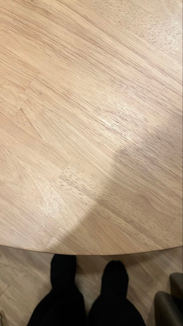 kanademono カフェテーブル ラバーウッド100cm 送料8600円込