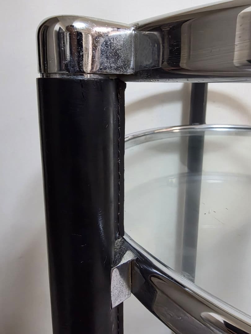 バースツール ガラス天板 スチールフレーム　チエアセット