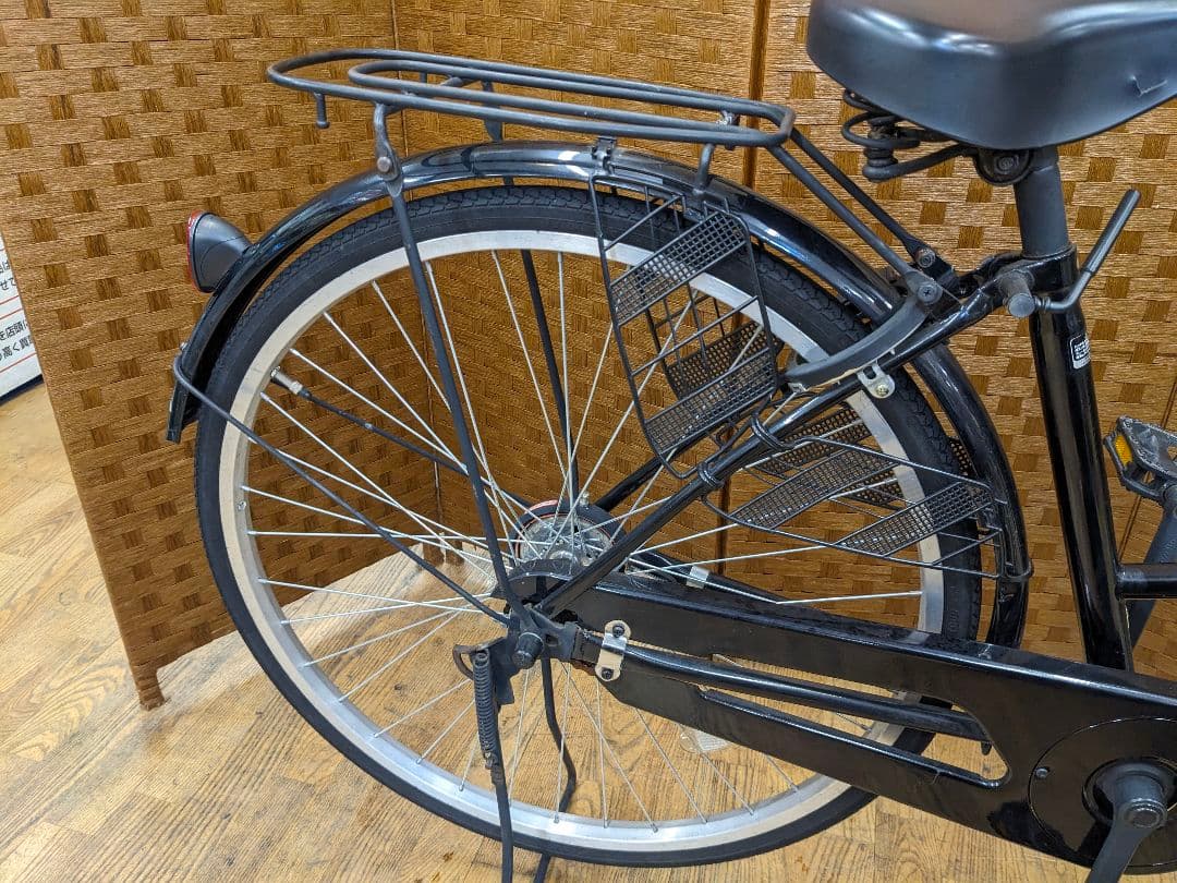 U075 普通自転車　26インチ　ブラック　シンプル