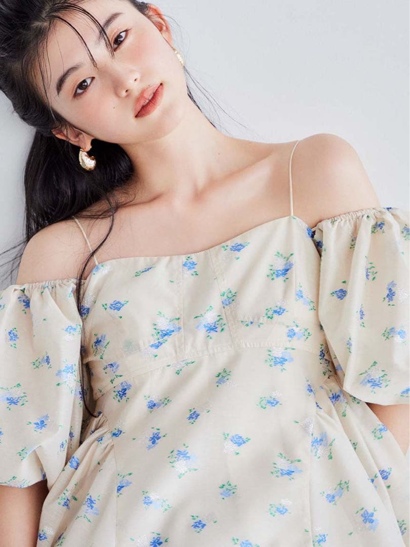 リリーブラウン 3wayシアージャガードペプラムブラウス　正規品