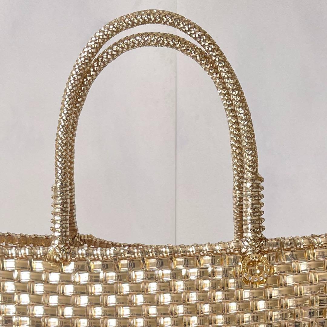 アンテプリマ イントレッチオ スモール トートバッグ ハンドバッグ ゴールド