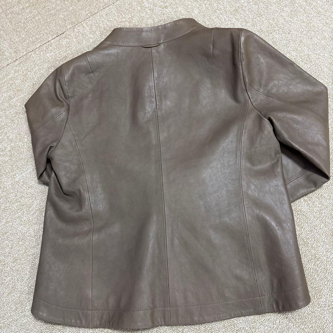 美品　パラスパレス　ラムレザー　イタリア　ノーカラー　ジャケット　3 ブルゾン