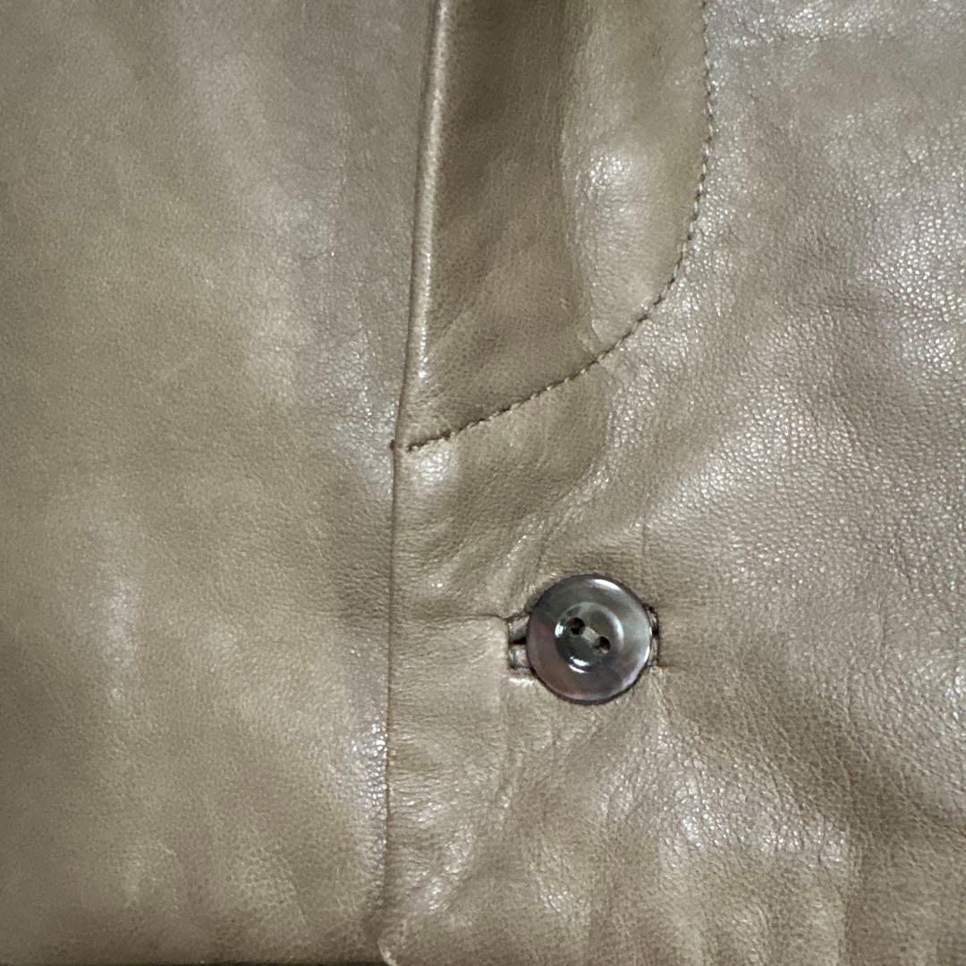 美品　パラスパレス　ラムレザー　イタリア　ノーカラー　ジャケット　3 ブルゾン