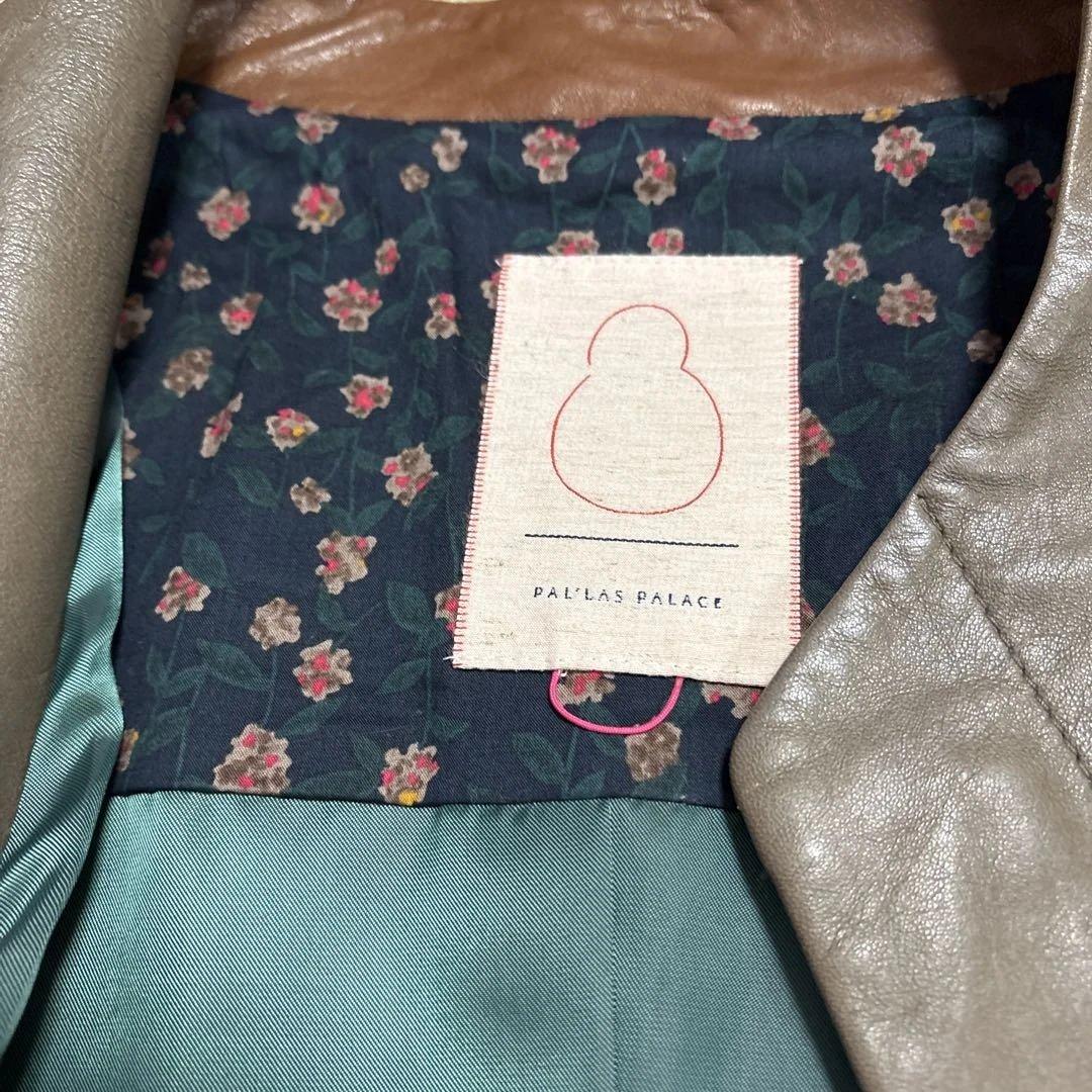 美品　パラスパレス　ラムレザー　イタリア　ノーカラー　ジャケット　3 ブルゾン