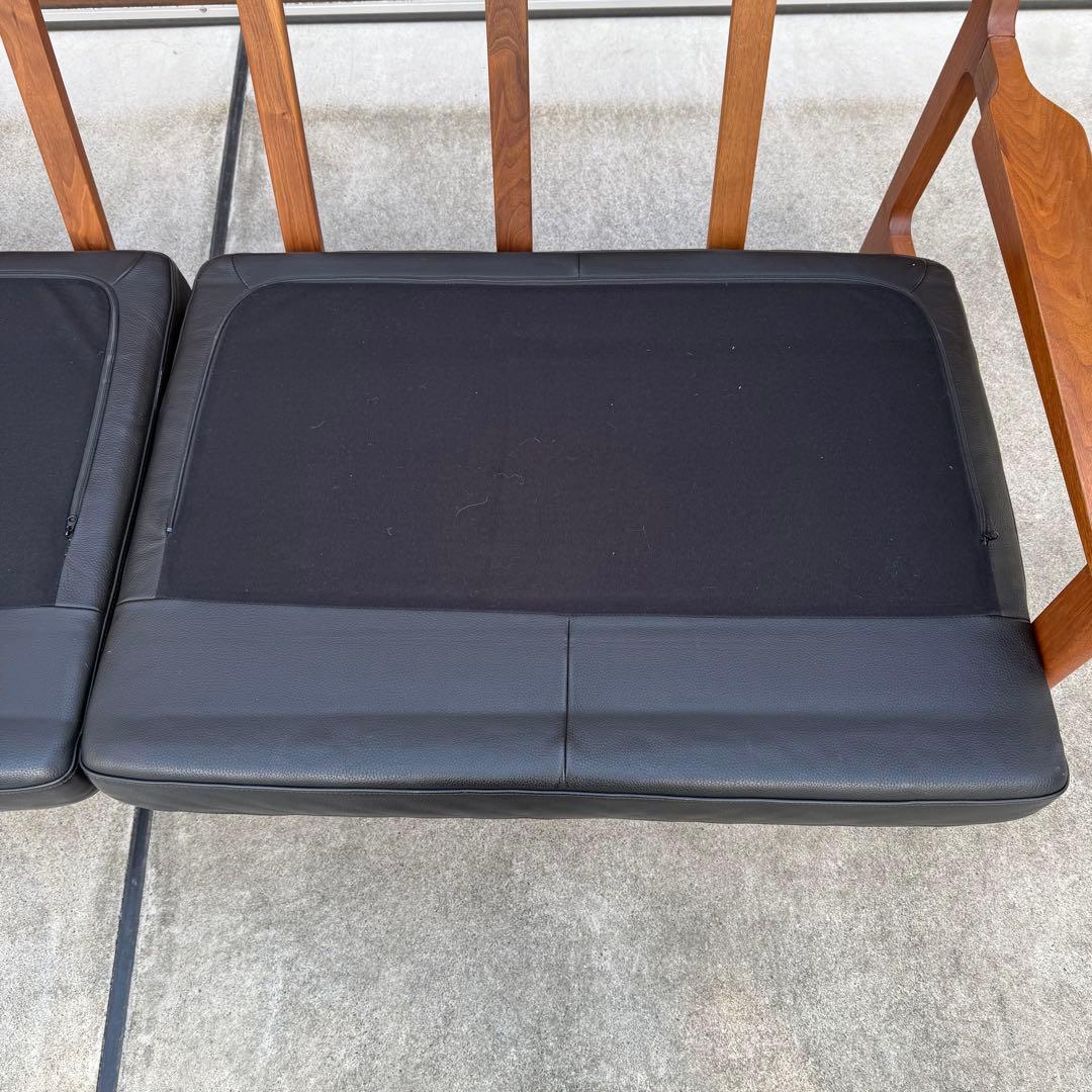 美品 ナガノインテリア 3P ソファ ウォールナット 本革 購入価格46万