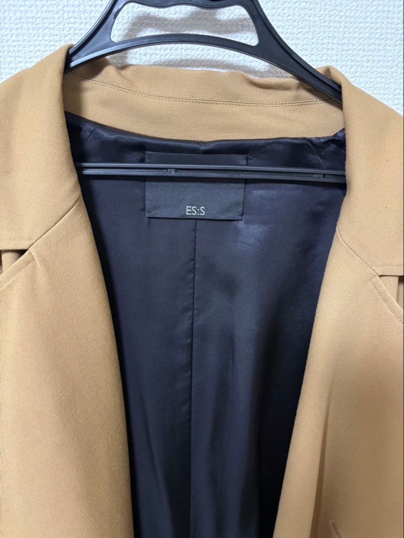 ES:S ベージュ ダブルブレスト トレンチコート 2サイズ
