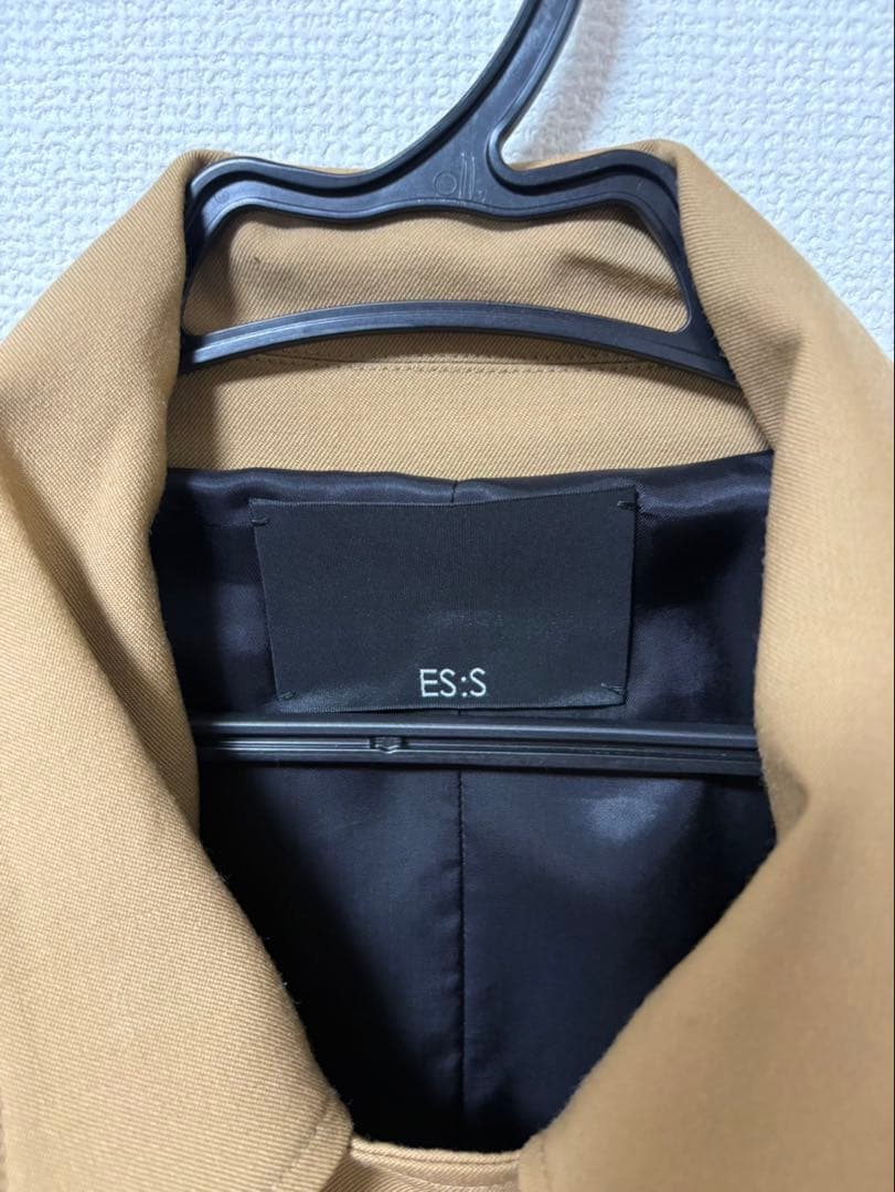 ES:S ベージュ ダブルブレスト トレンチコート 2サイズ
