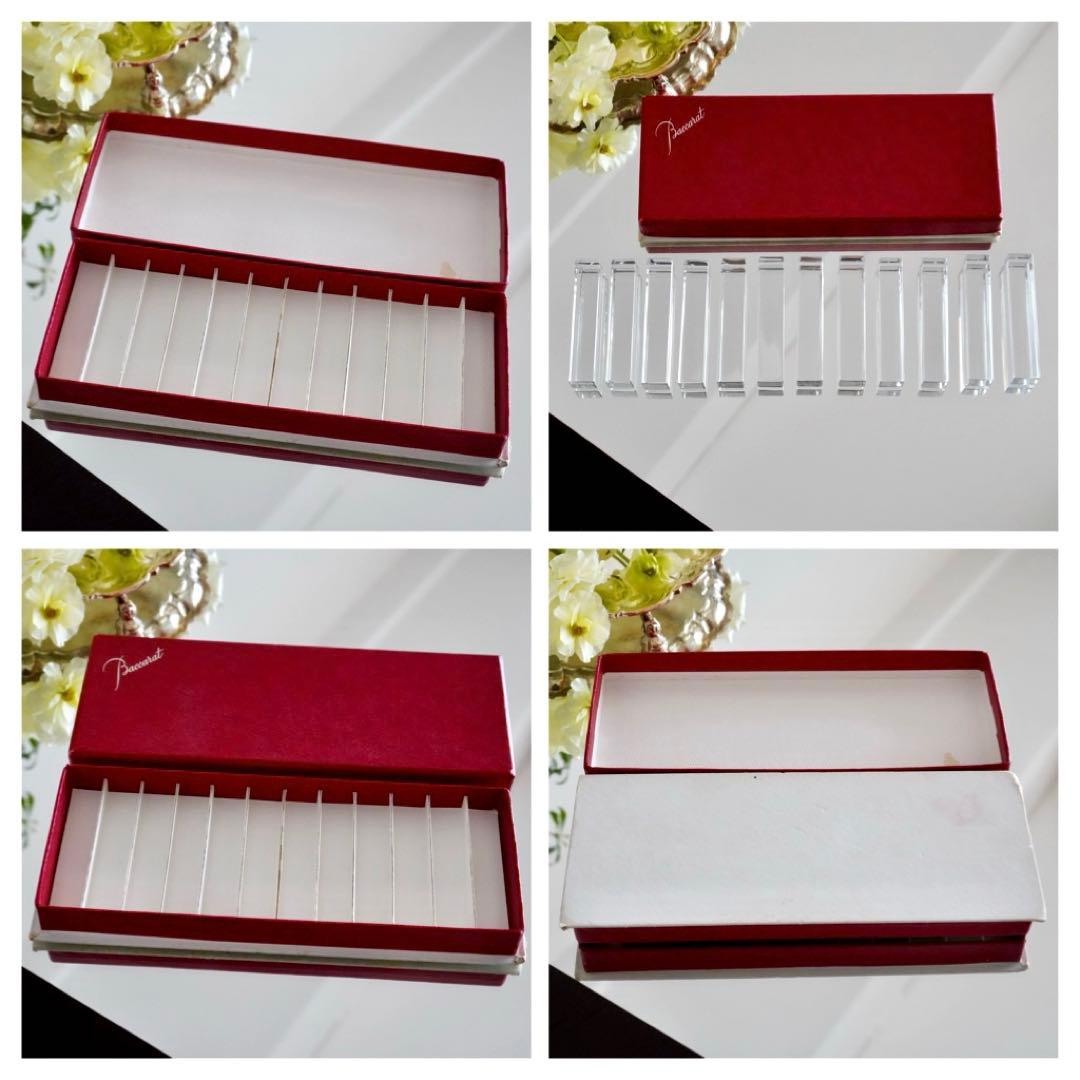 美品★オールドバカラBACCARATカトラリーレスト★箸置き 12本★クリスタル