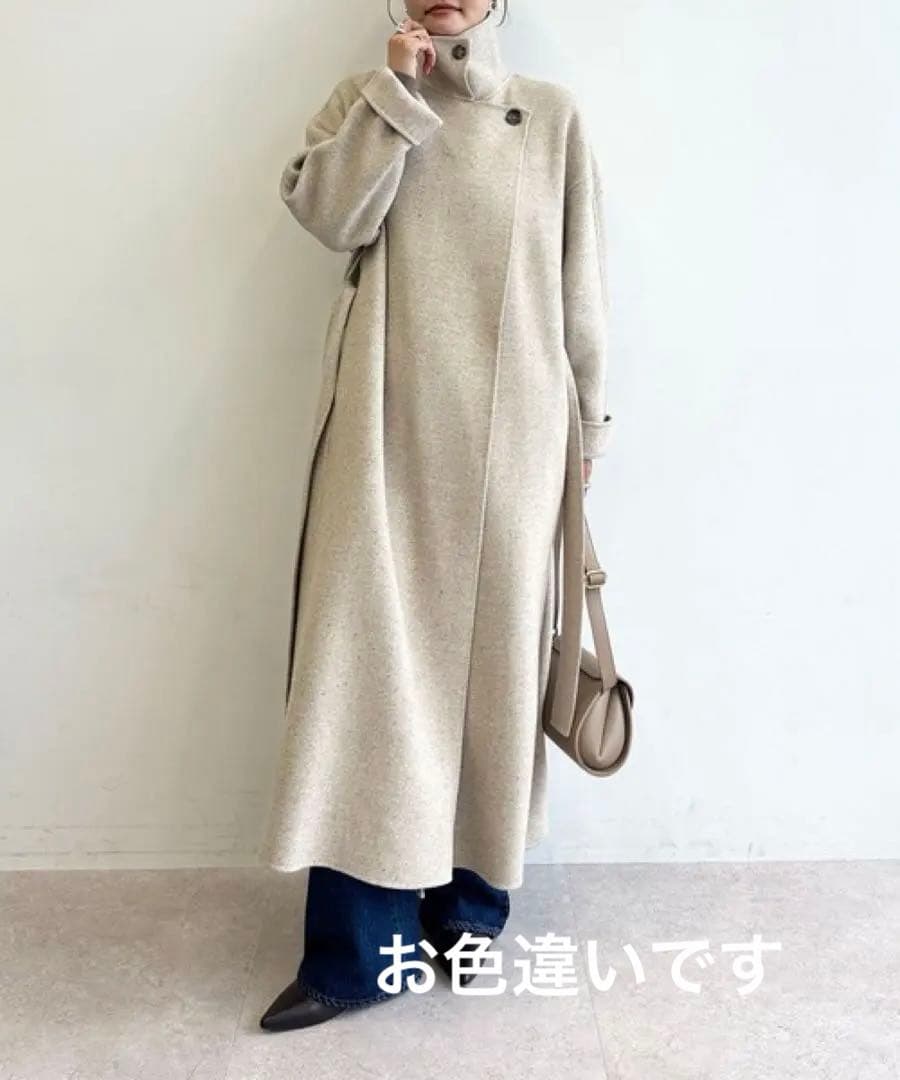 【N.O.R.C】ジーロンウールシルクネップリバーコート サイズ2