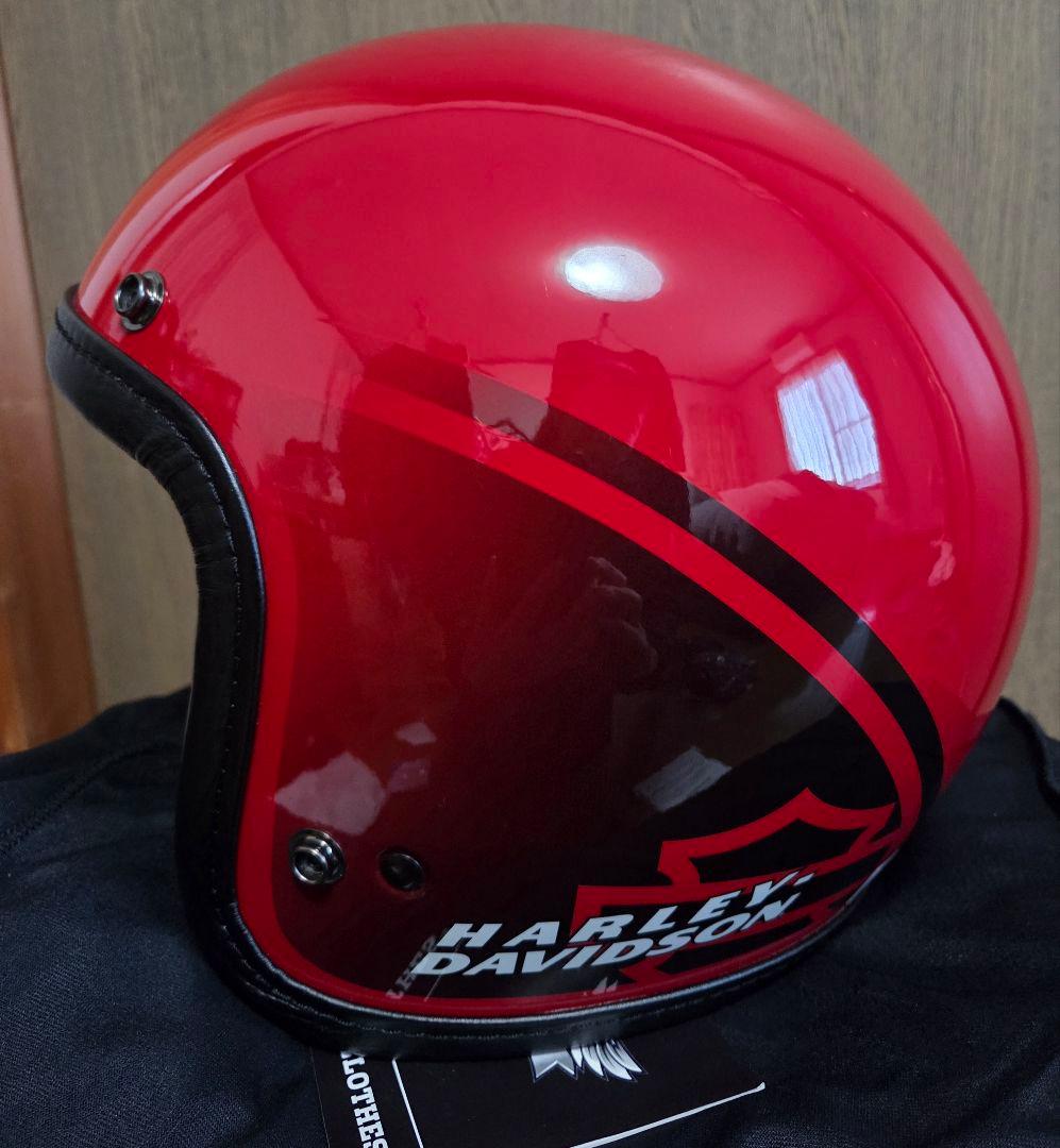 【新品】ハーレーダビッドソン 3/4ジェットヘルメット レッド