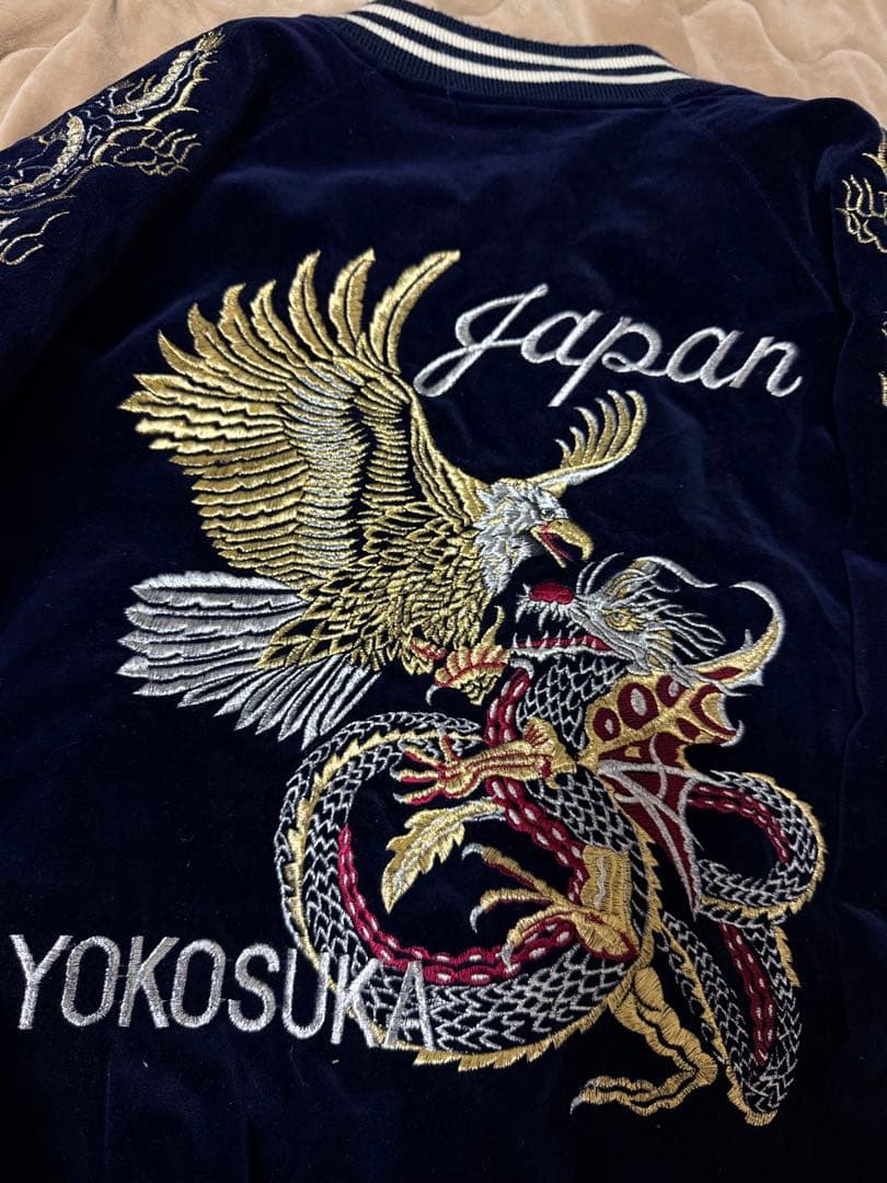 vintage 90s 別珍 BOURBON HOUSE 鷲 龍 日本スカジャン