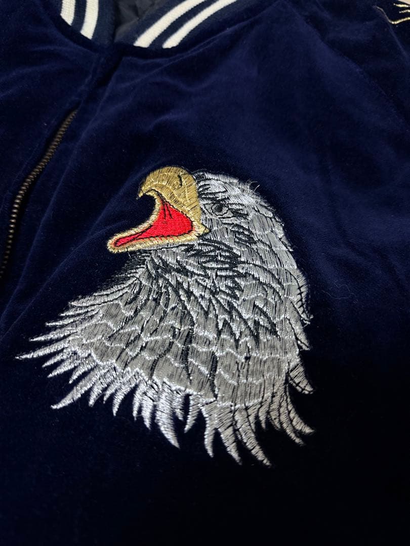 vintage 90s 別珍 BOURBON HOUSE 鷲 龍 日本スカジャン