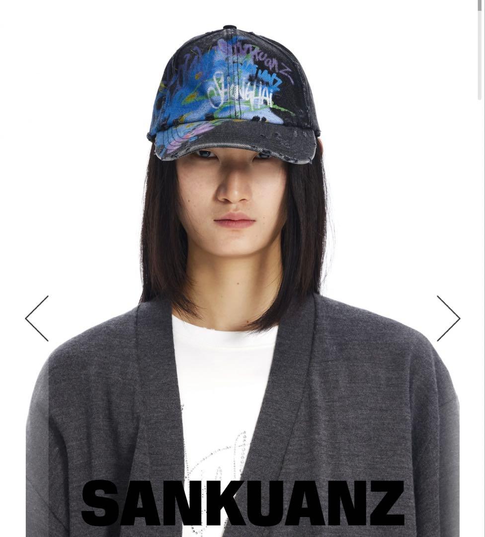 帽子 SANKUANZ PRINT DENIM BASEBALL CAP