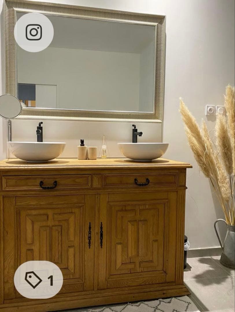 SONGE 壁掛け鏡 91x130 cm ゴールド　おしゃれ姿見