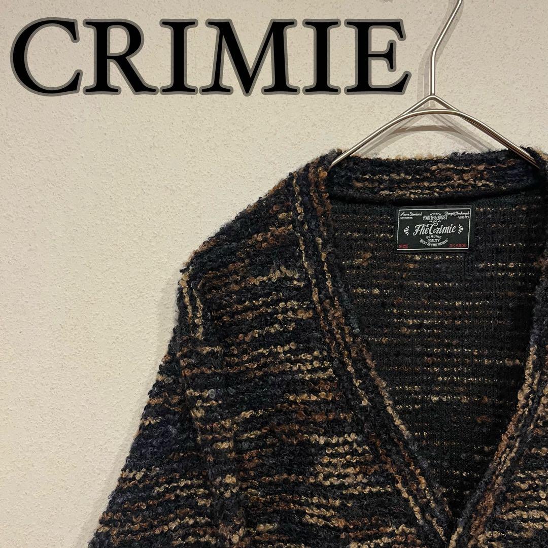 【美品】THE CRIMIE ブークレ ウール マルチカラー カーディガン