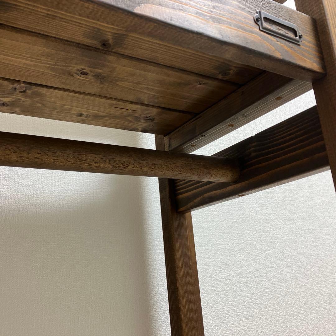 木製 オープンシェル フラック ハンガーラック ワードローブ ウッドラック 家具