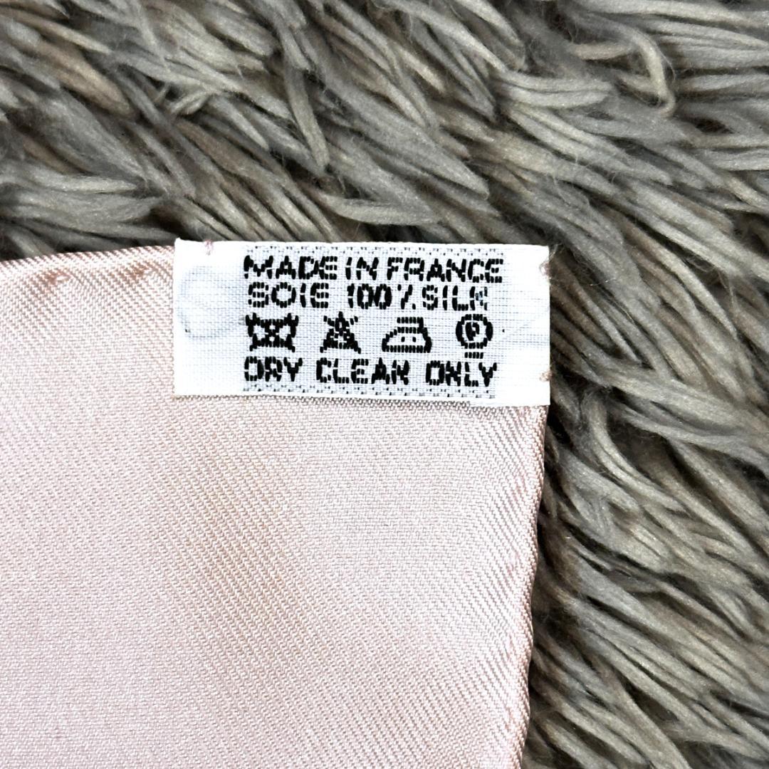 HERMES　カレ　スカーフ　花の手紙　ピンク　HR0349