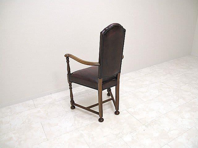 展示品 スペイン バロッサ バレンティ カクトワール　本革張りアームチェア