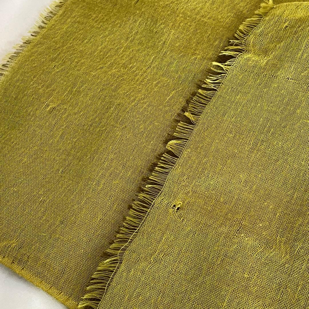 HERMES エルメス カシミヤ シルク スカーフ ストール グリーン Hロゴ