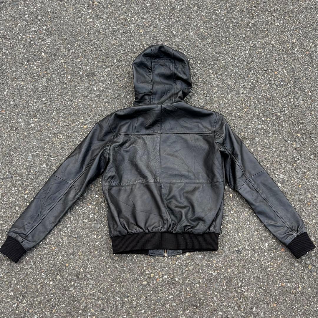 ジャケット・アウター vintage realleather jacket / hood jacket