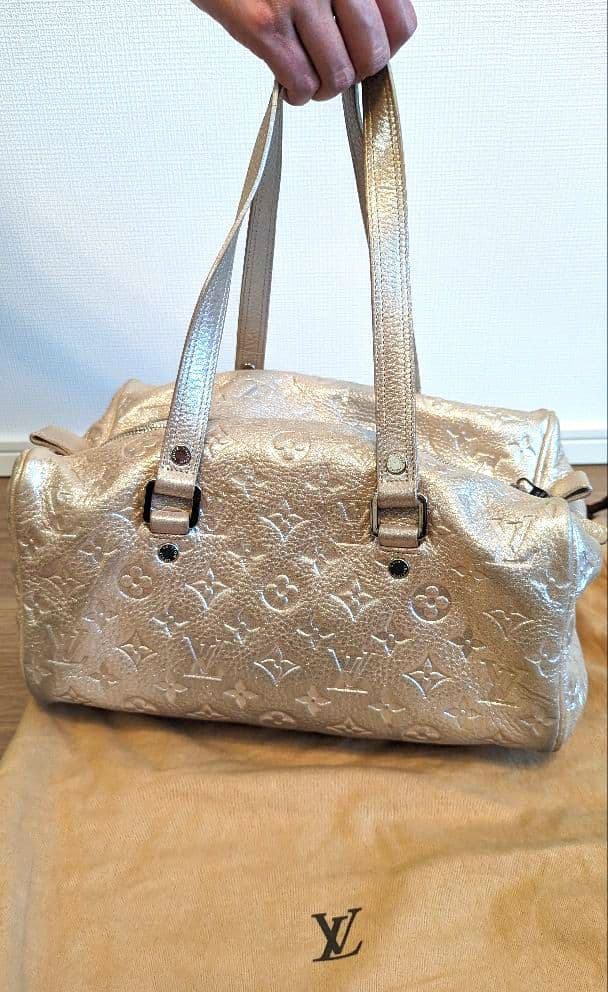 【美品】LOUIS VUITTON モノグラムシマー ミニボストンバッグ