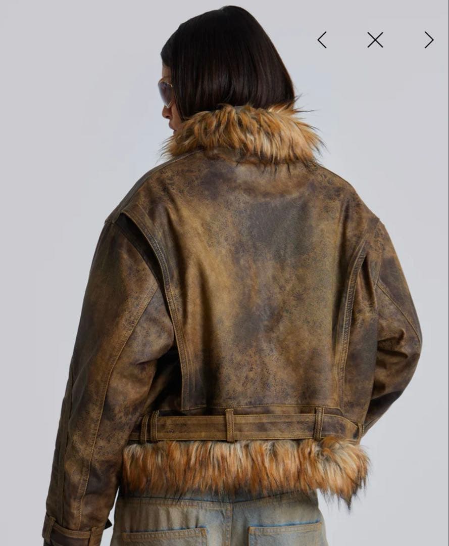 jaded london フェイクレザージャケット