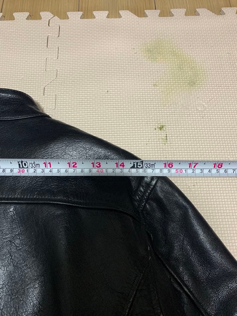 ブラックレザーシングルライダースジャケット