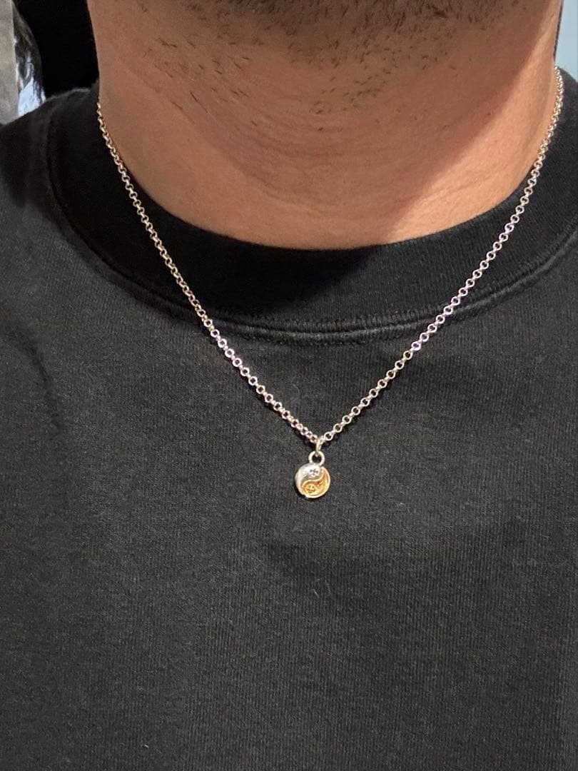 クロムハーツ インヤン チャーム（スモール）＆ ロールチェーン18インチ　セット