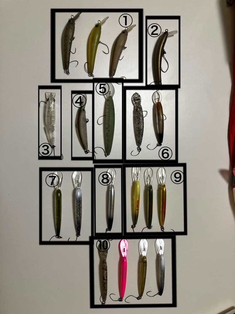 エリアトラウトミノーセット　GJ ザッガー　ダブルクラッチ　オラカラ有