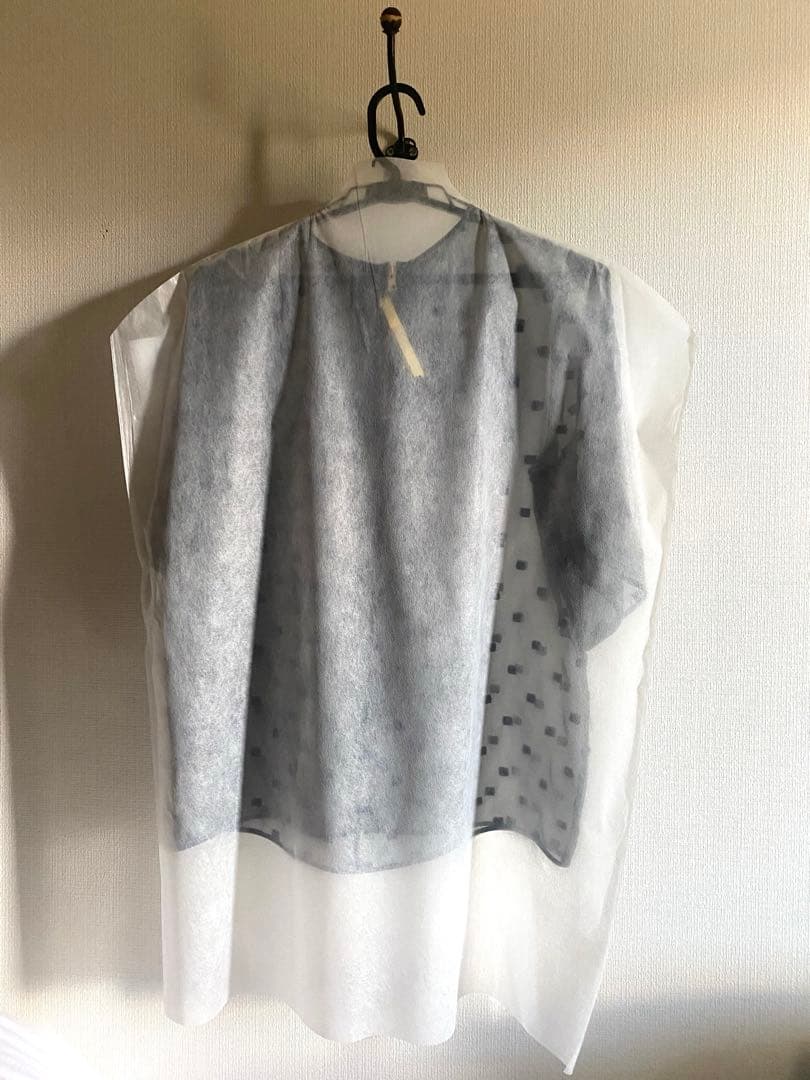 Chloe クロエ　シルクシフォン　ブラウス　半袖　ネイビー　S