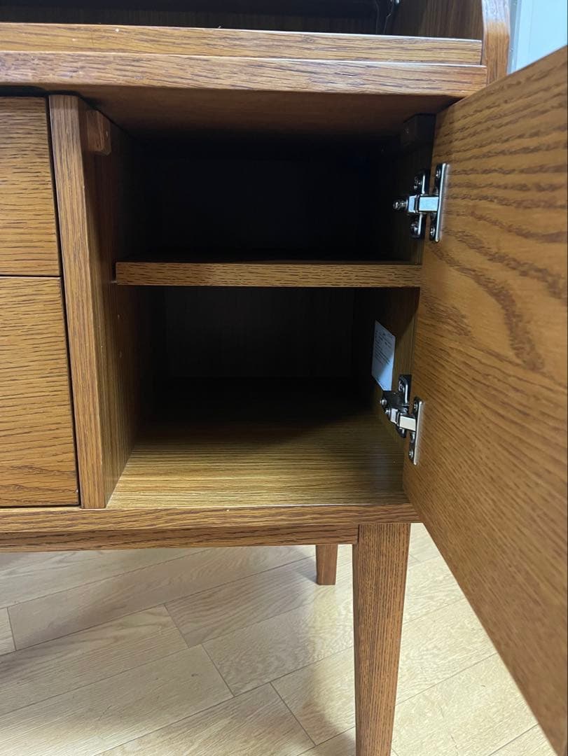 ウニコ/ドレッサー ミラー付き兼　キャビネットデスク