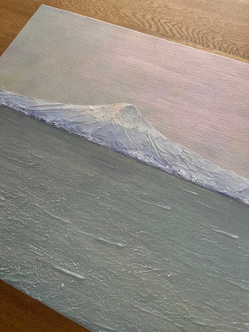 富士山　富士山の絵画 mt.fuji 風景画 ホログラム パール アート 絵