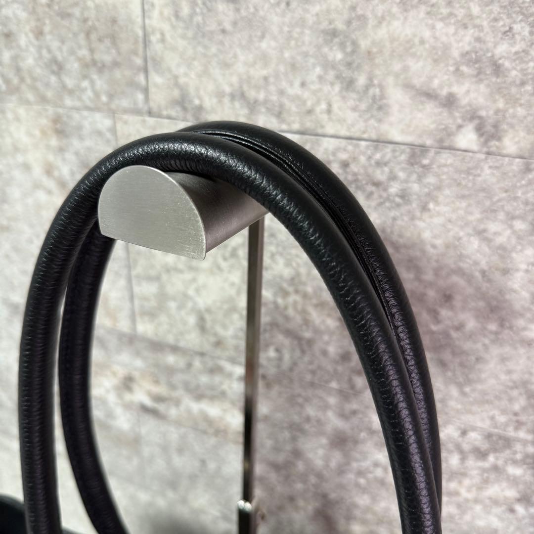 【大容量/内側の収納も抜群‼️】 ブラック レザー トートバッグ ビジネスバッグ