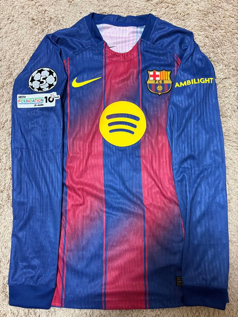 ろ*ろ様 25-26 FC バルセロナ ヤマル ユニフォーム CL 仕様 長袖ユ