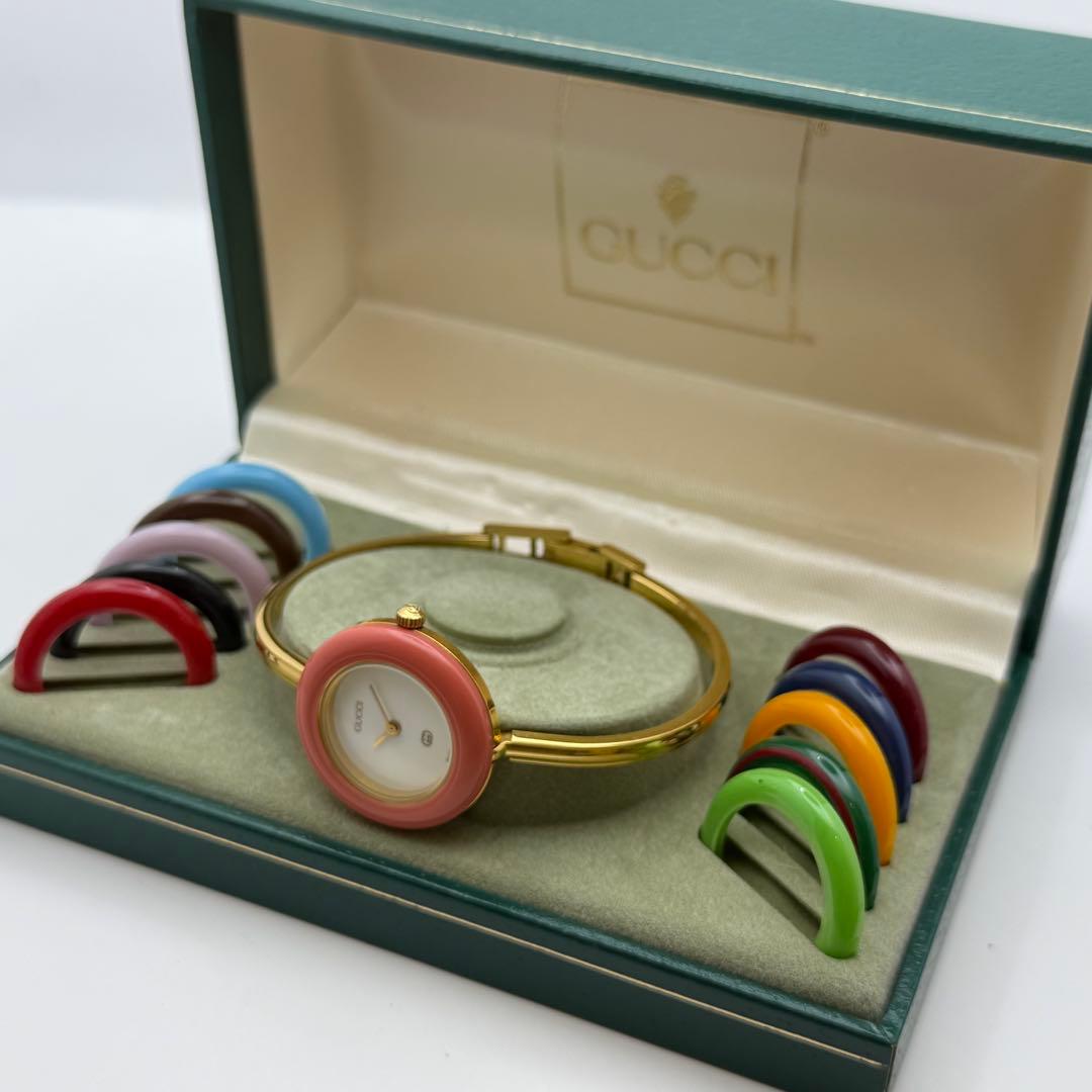 動作未確認　デッドストック　グッチ　チェンジベゼル　1100L 箱ベゼル10個付