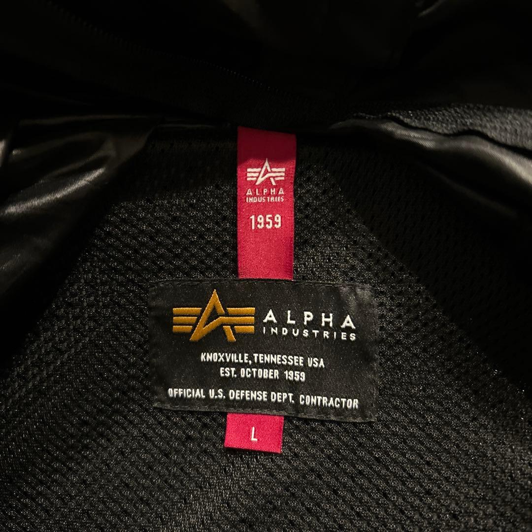 【美品】ALPHA INDUSTRIES MA-1 刺繍ロゴ 超希少 古着 L