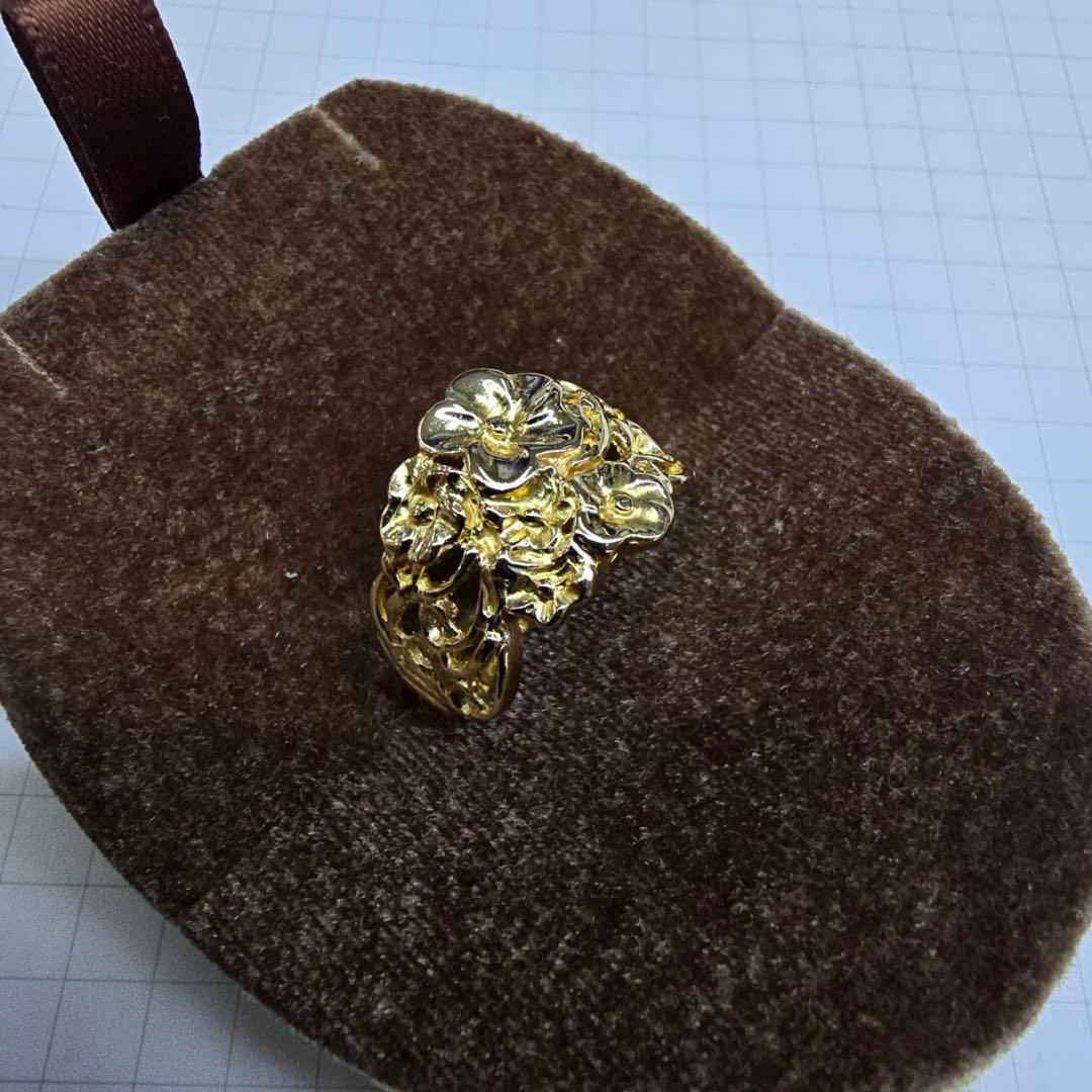 18金お花デザインリング6.42グラム16.5号